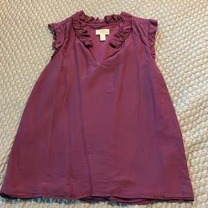 Loft, purple, ruffle, tank top